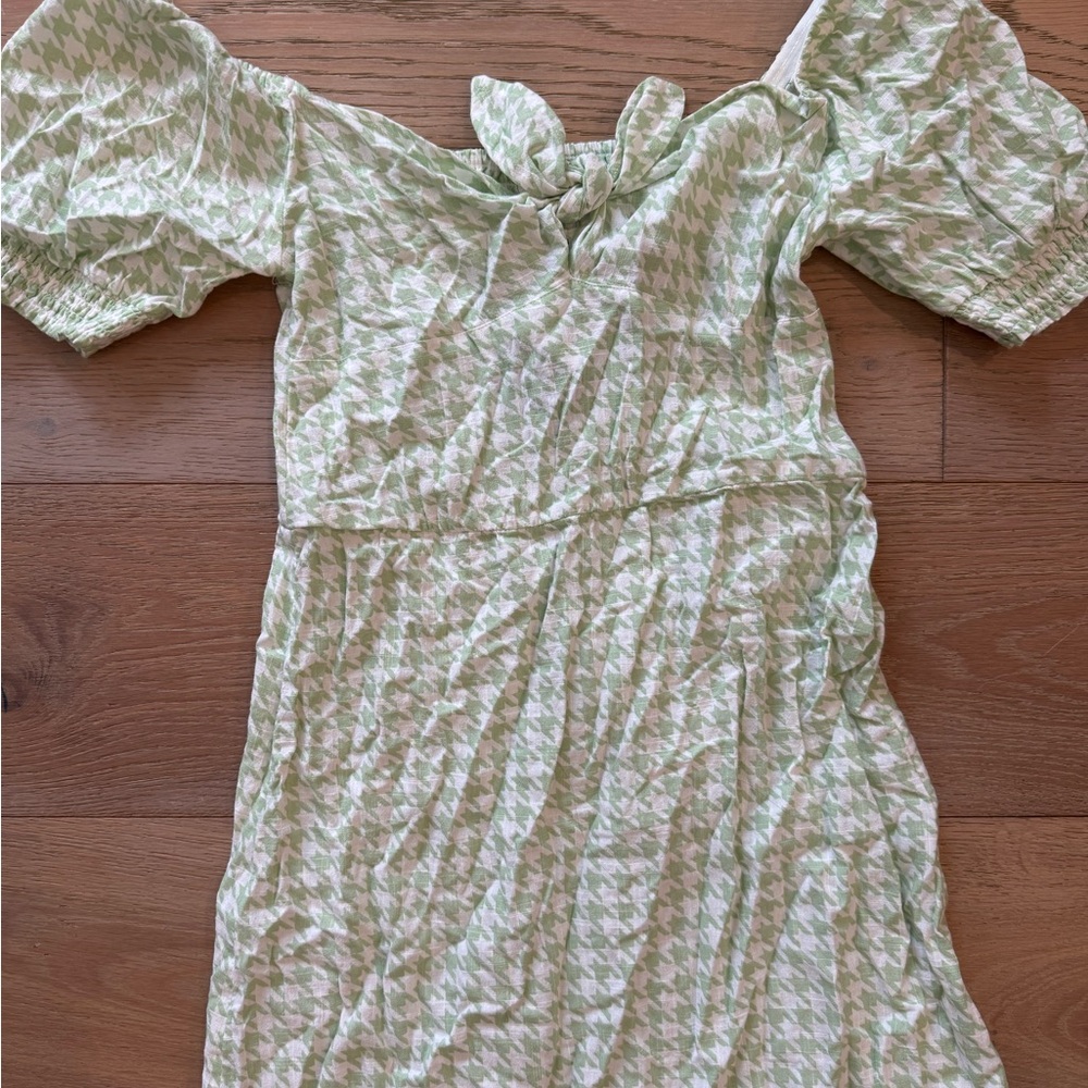 Roxy Green and White Midi Dress XS New